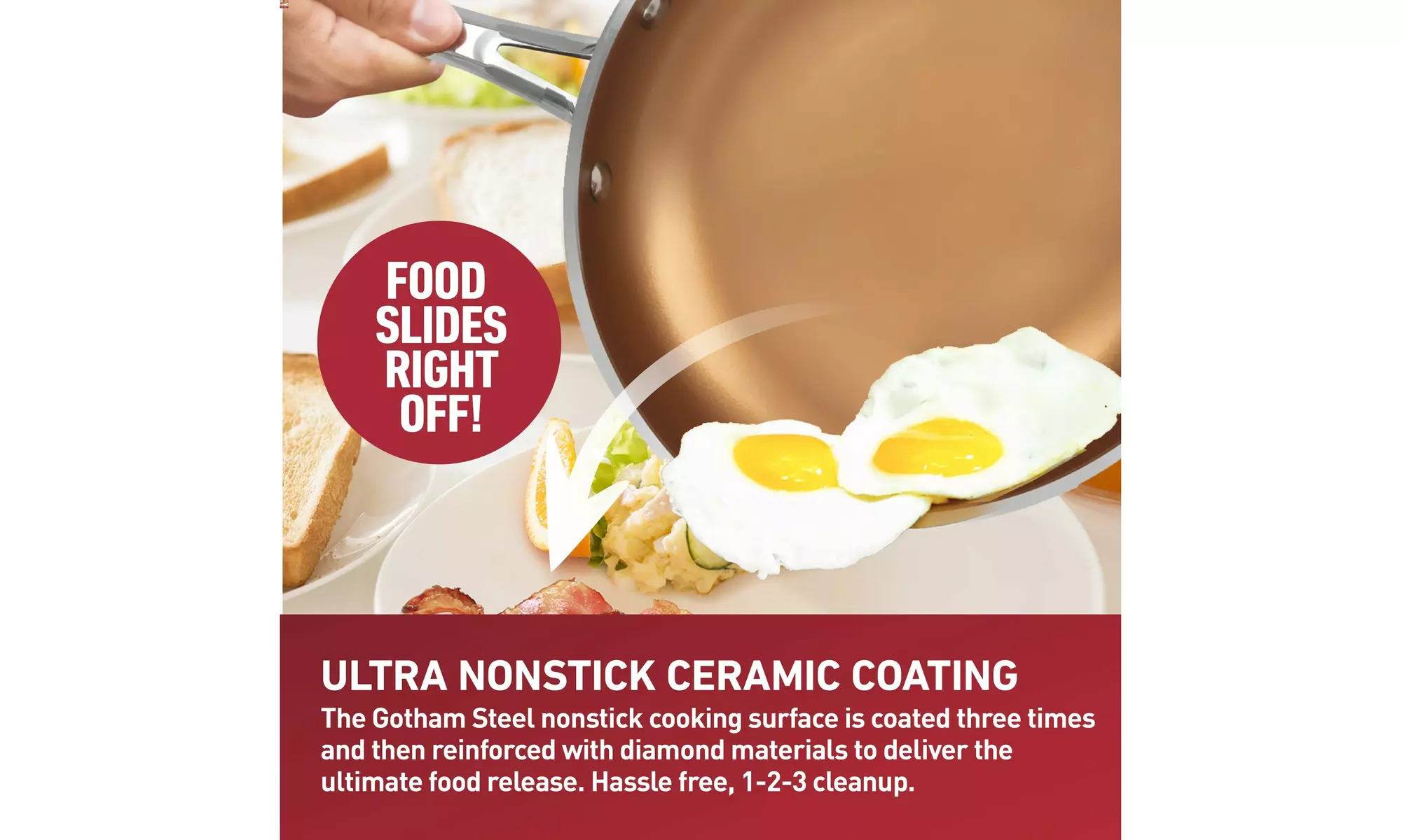 Granitestone 3-Piece Nonstick Frying Pans Set (8, 10, 12 inch)