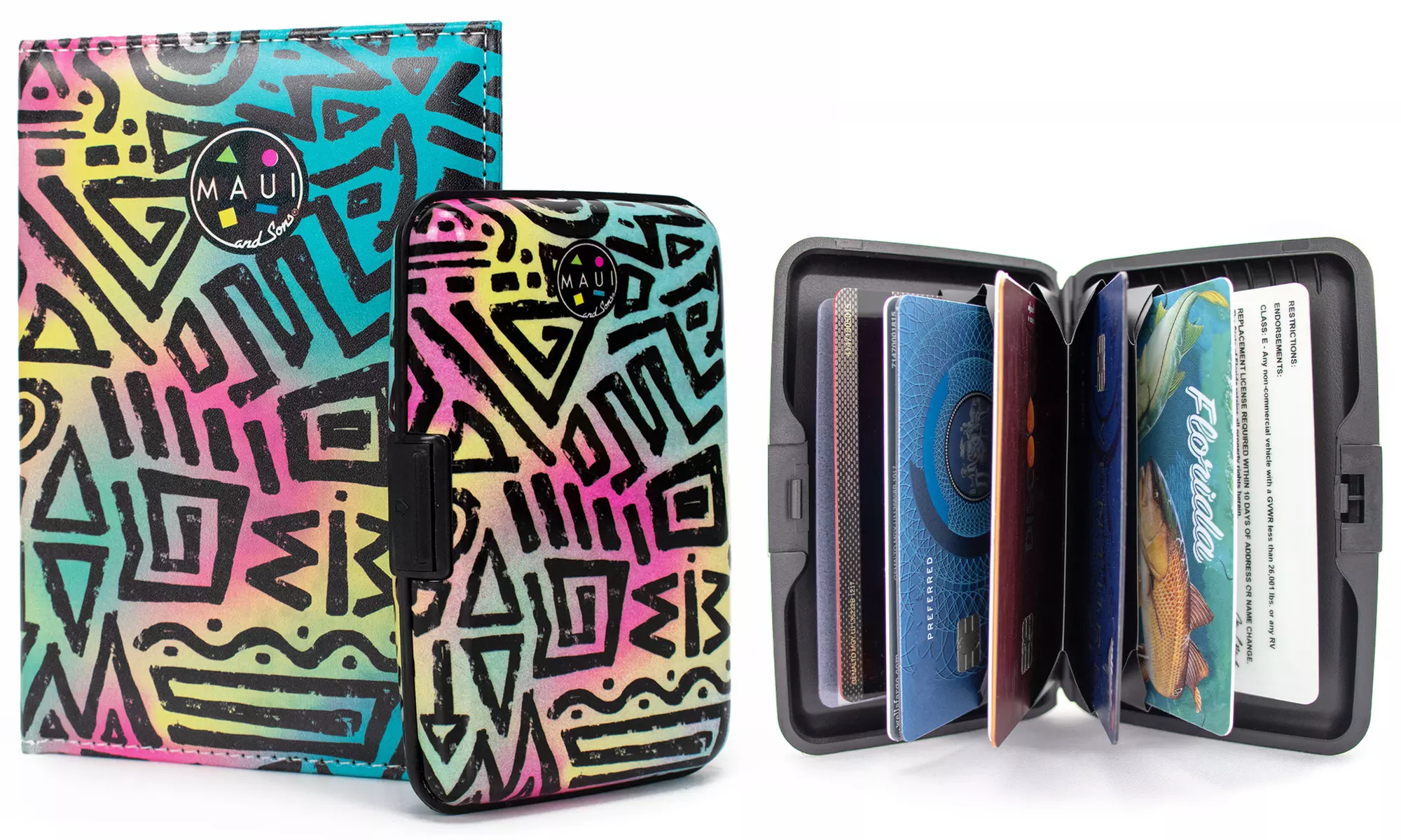 Maui & Sons RFID Wallet, Passport Cover Set