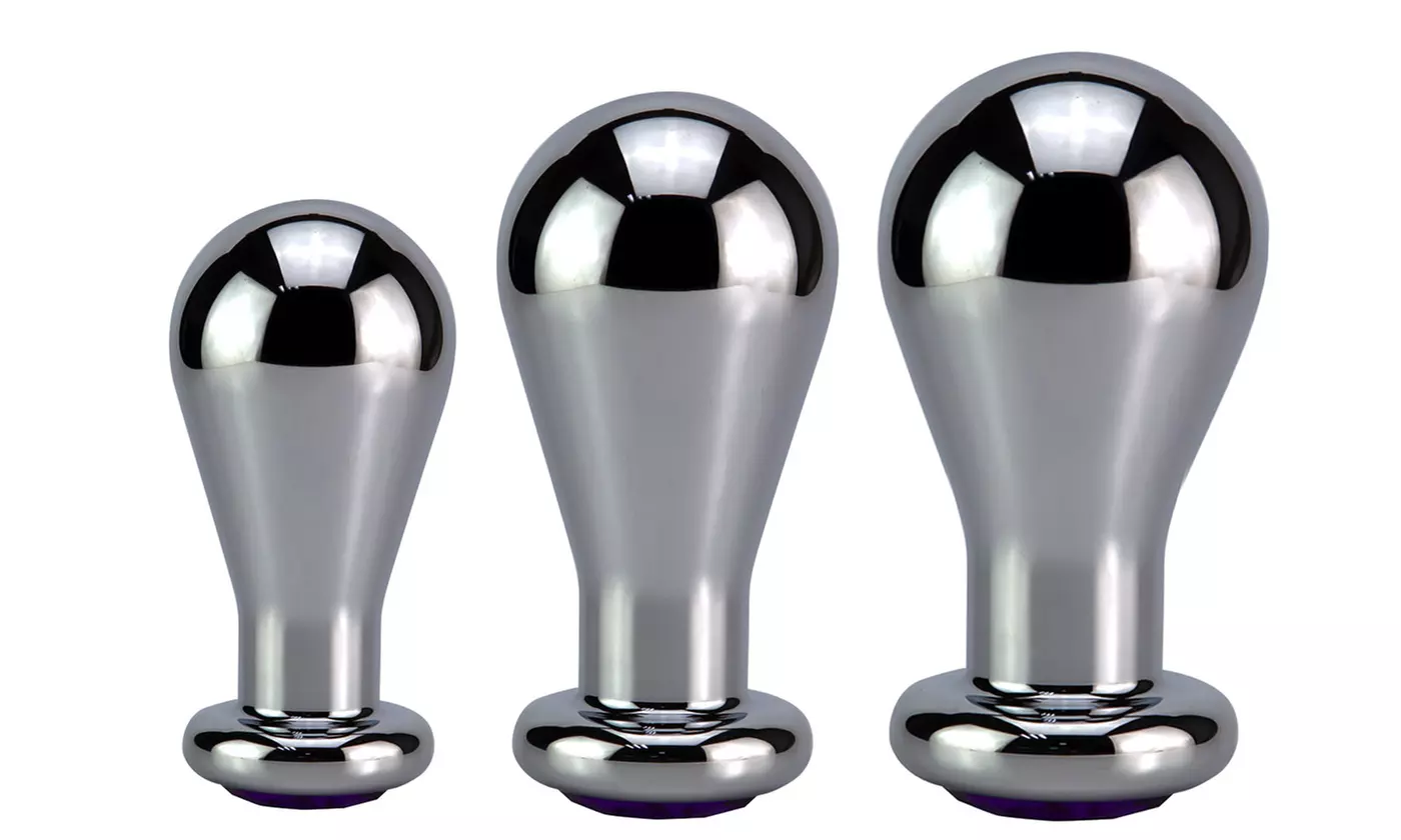 Jeweled Big Bulb Metal Anal Plug Expansion  - S/M/L
