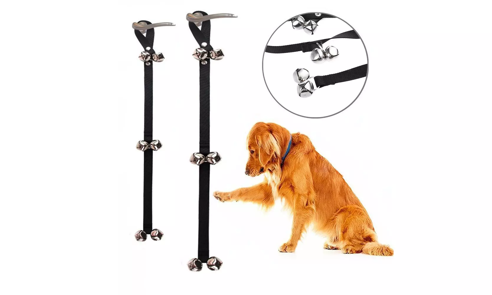 US 2-4 Pack Pet Dog Puppy Potty Training Door Bells Rope Housebreaking Anti Lost