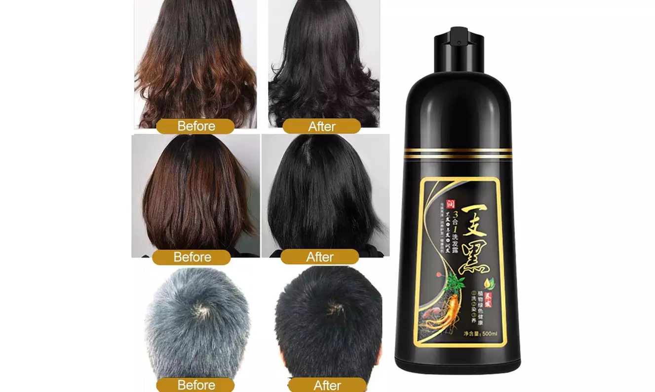 Meidu Dye Hair Color 3 in 1 Shampoo Change in 5 Minutes Black 500ml - Second Medium