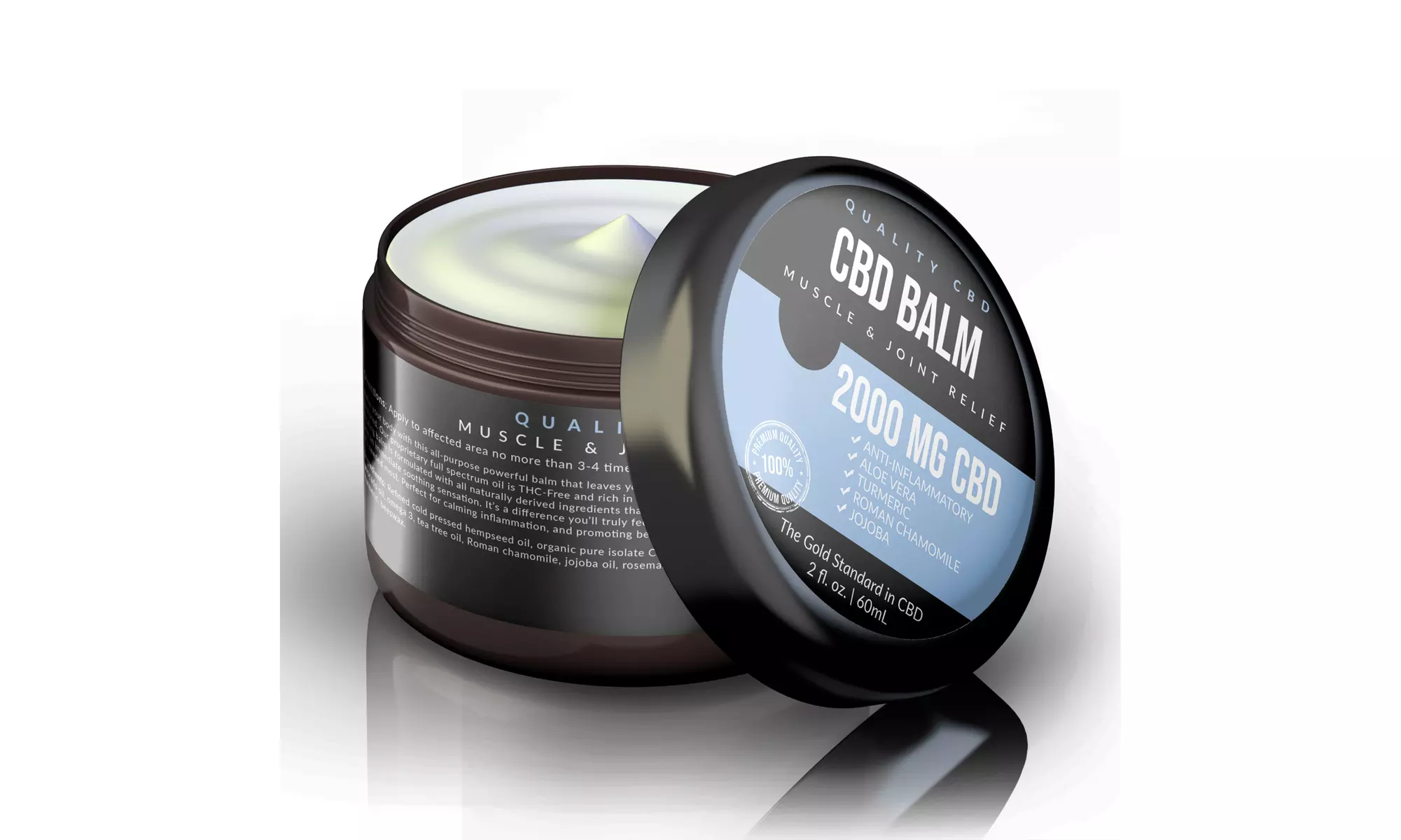 Quality CBD Natural Advanced Pain Relief Balm Infused with CBD Full spectrum - Second Medium