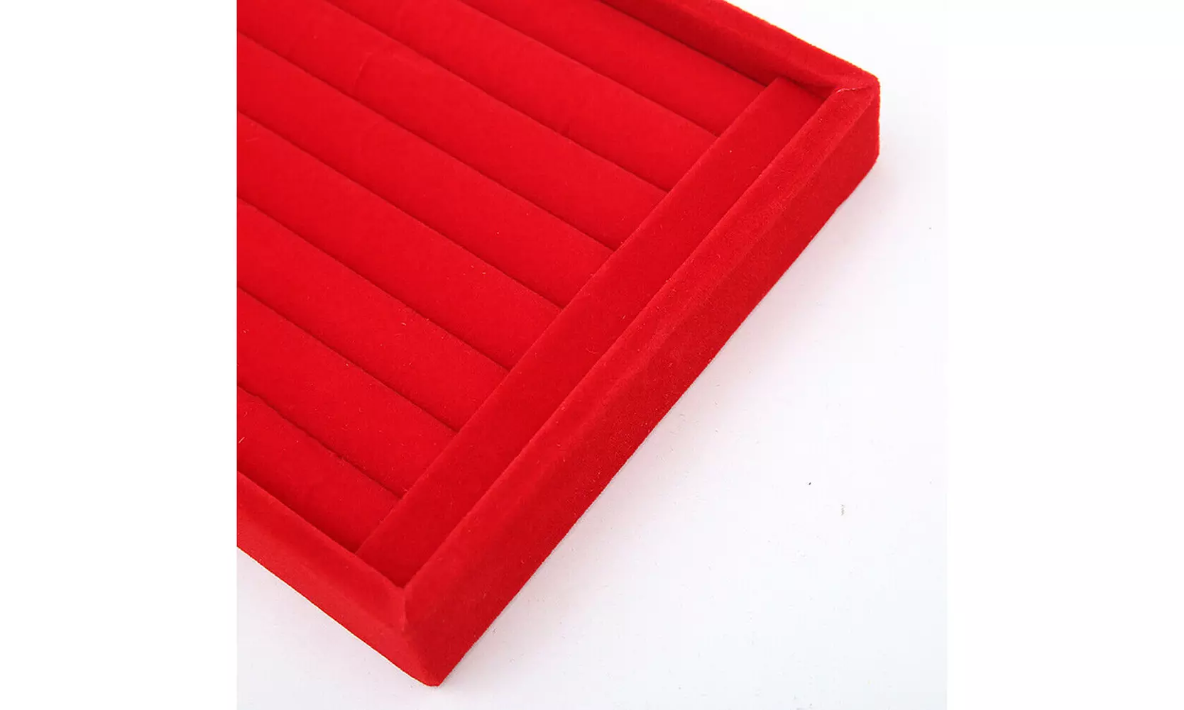 1-2 Pc Velvet Jewelry Ring Display Organizer Tray Holder Earring Storage Case