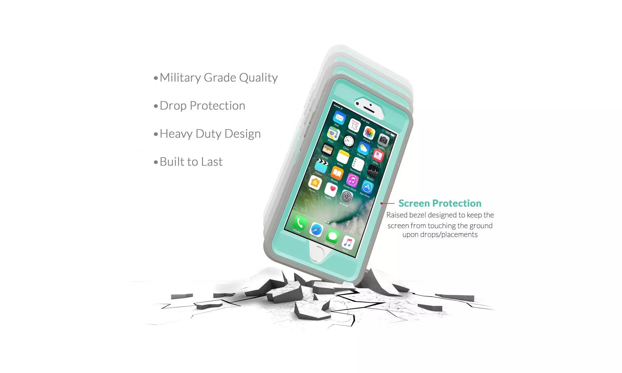 Apple iPhone 7 / 8 / Plus Protective Shockproof Hybrid Defender Case With Clip - Second Medium