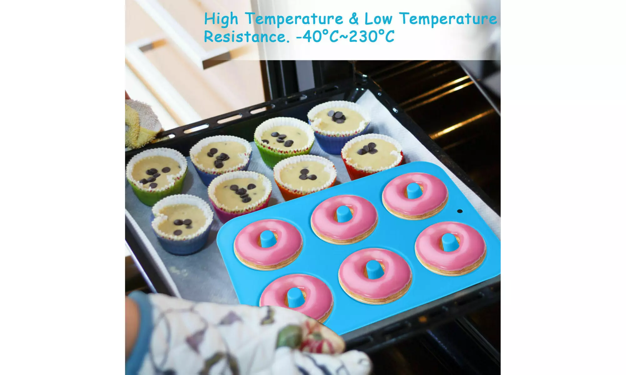 Silicone Donut Mold Donut Mould Pan Baking Tray Bagels Cake Biscuit Muffins