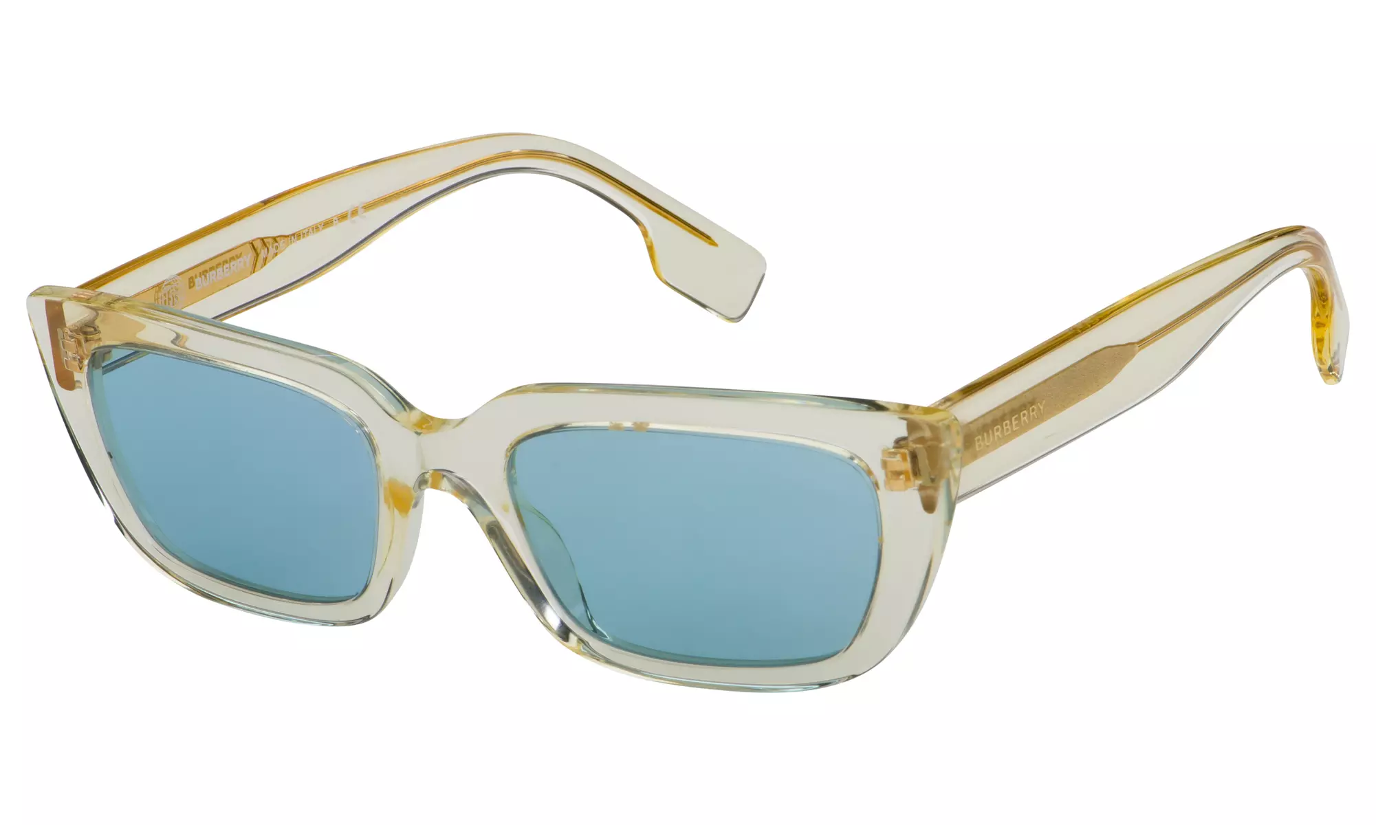 Burberry Sunglasses BE 4321 387980 52 Transparent Yellow  Azure Lens - Primary Image