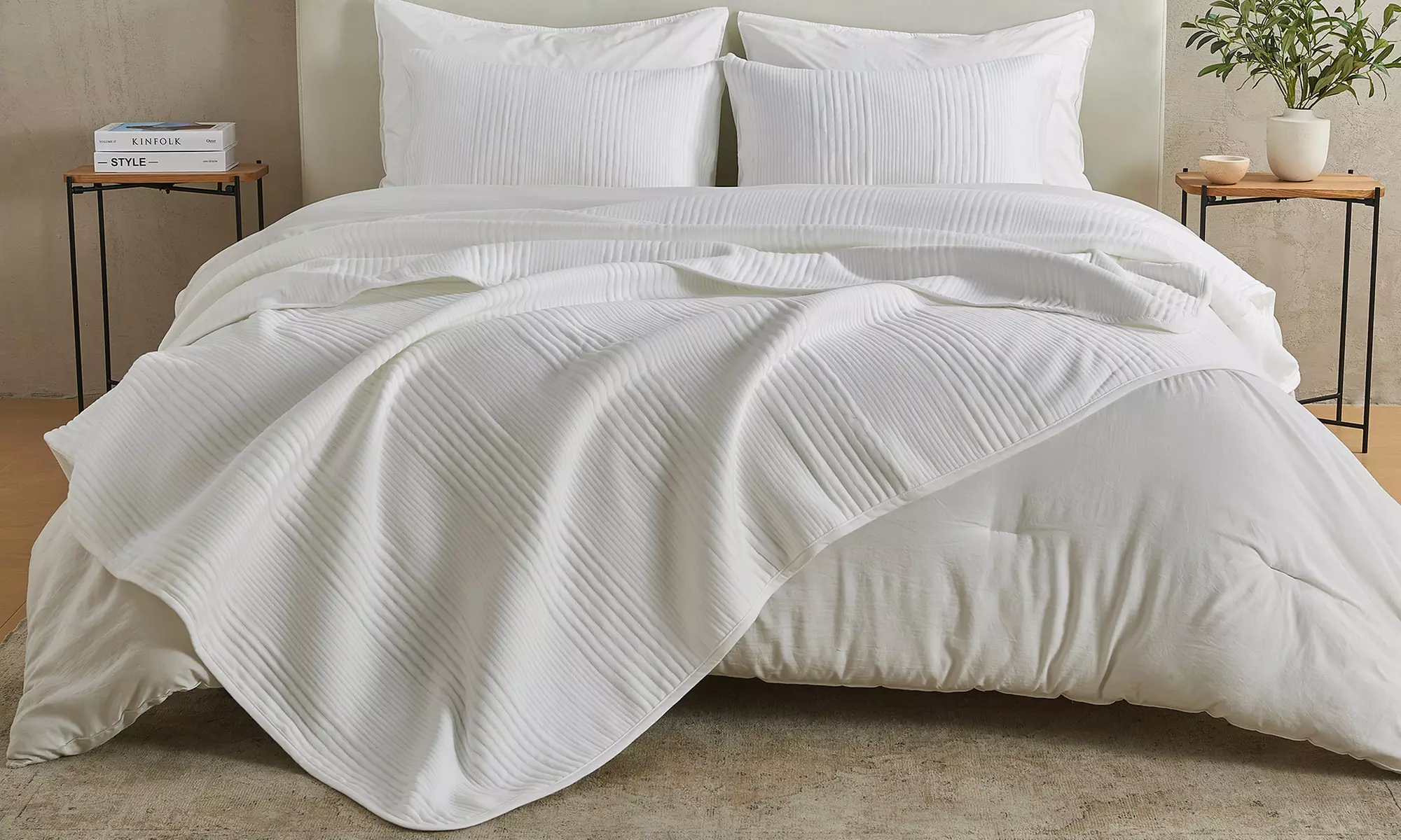 Ultra Soft Cotton Blend Jersey Knit Quilt Set