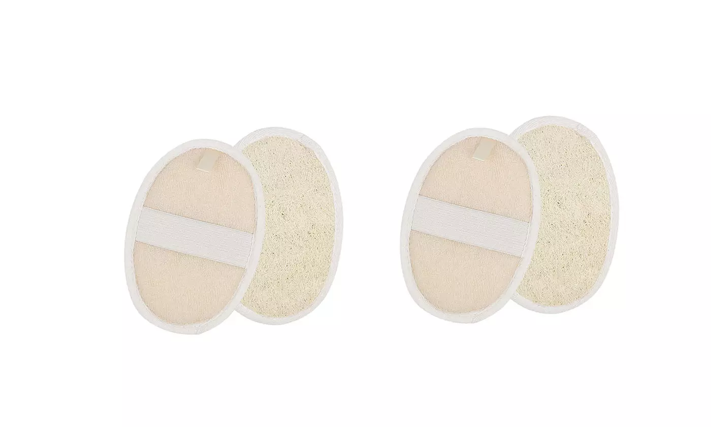  Exfoliating Loofah Pad Natural Face Luffa Body Sponge Scrubber Brush Bath Set