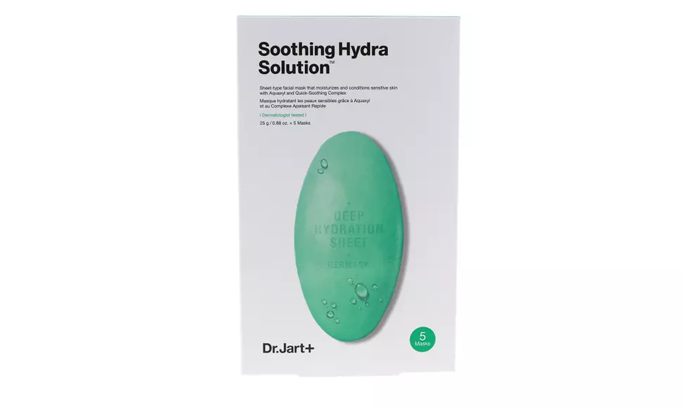 Five-Packs of Dr. Jart Soothing Hydra Solution Sheet-Type Facial Masks
