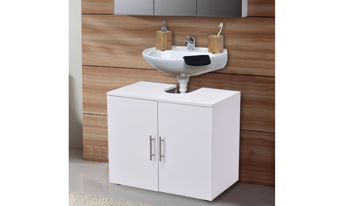 Costway Non Pedestal Under Sink Bathroom Storage Vanity Cabinet Space Saver Groupon