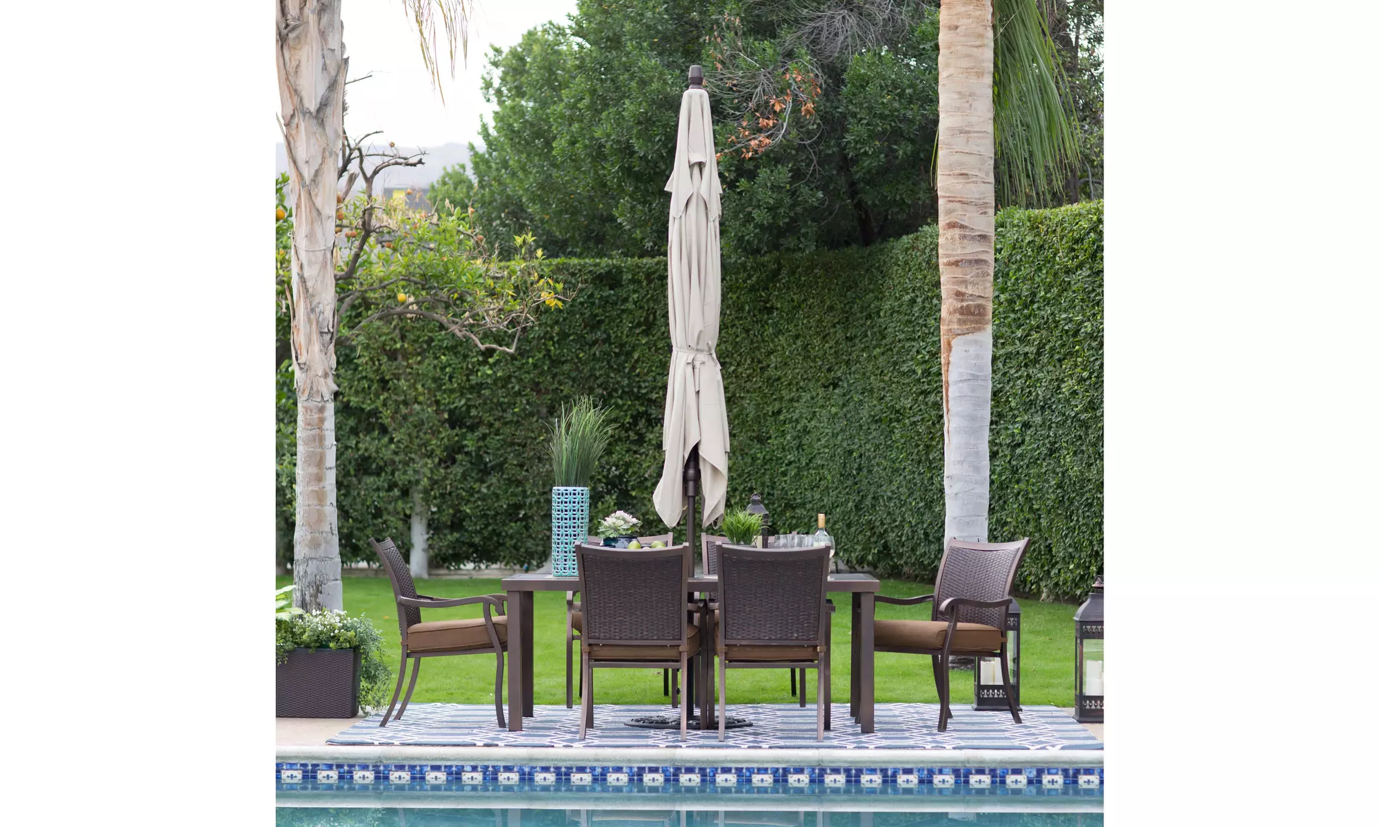 Coral Coast 8 x 11 ft. Aluminum Rectangle Patio Umbrella - Primary Image