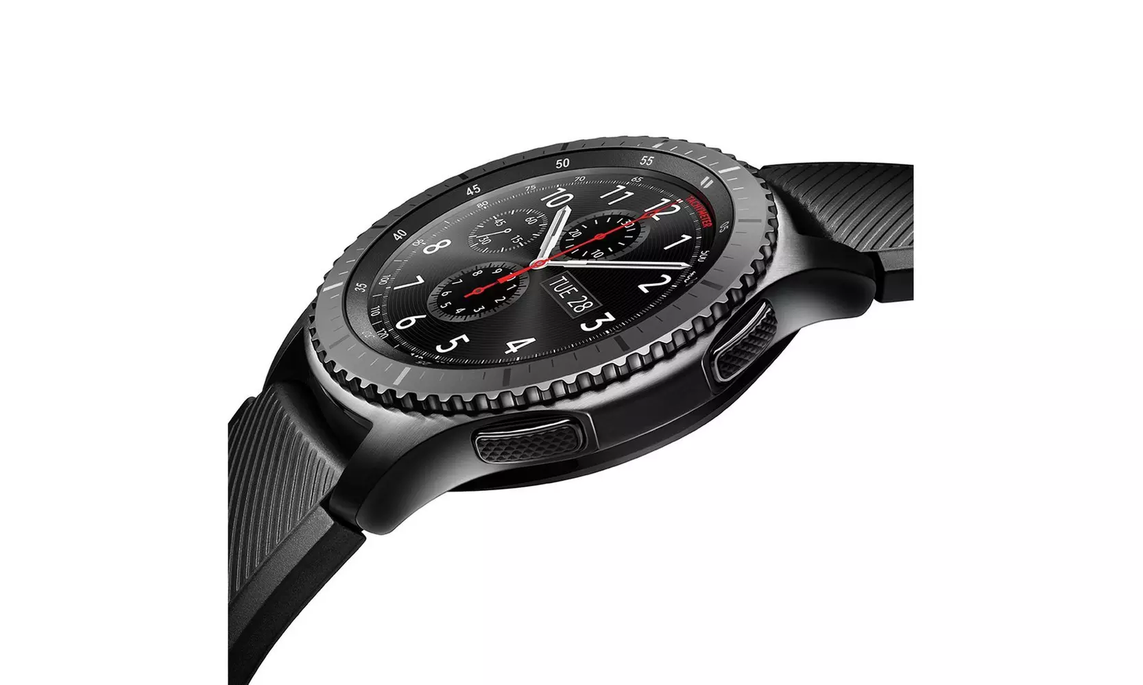 Samsung Gear S3 frontier Smartwatch (Large Band, Dark Gray) - Second Medium