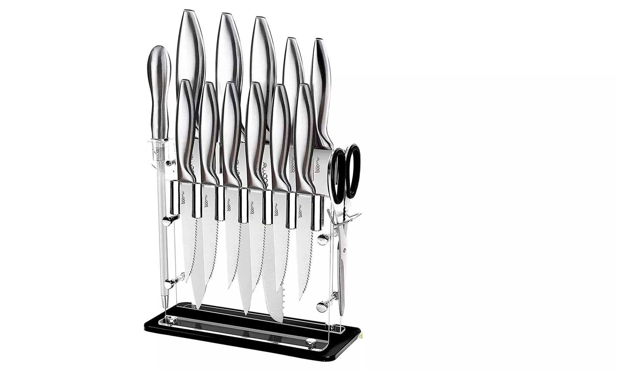 Knife Set, Kitchen Chef Knives - Stone boomer 14 Piece Knife Block Set - Primary Image