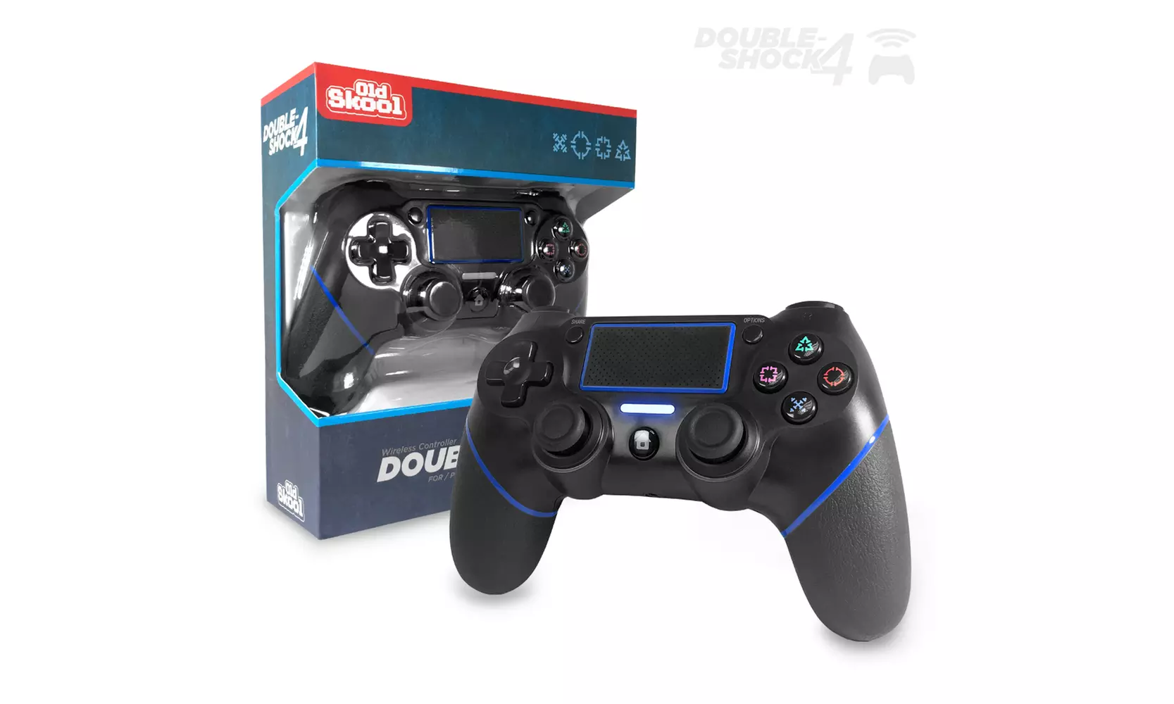 DOUBLE-SHOCK 4 WIRELESS CONTROLLER FOR PS4 (BLACK) - Primary Image