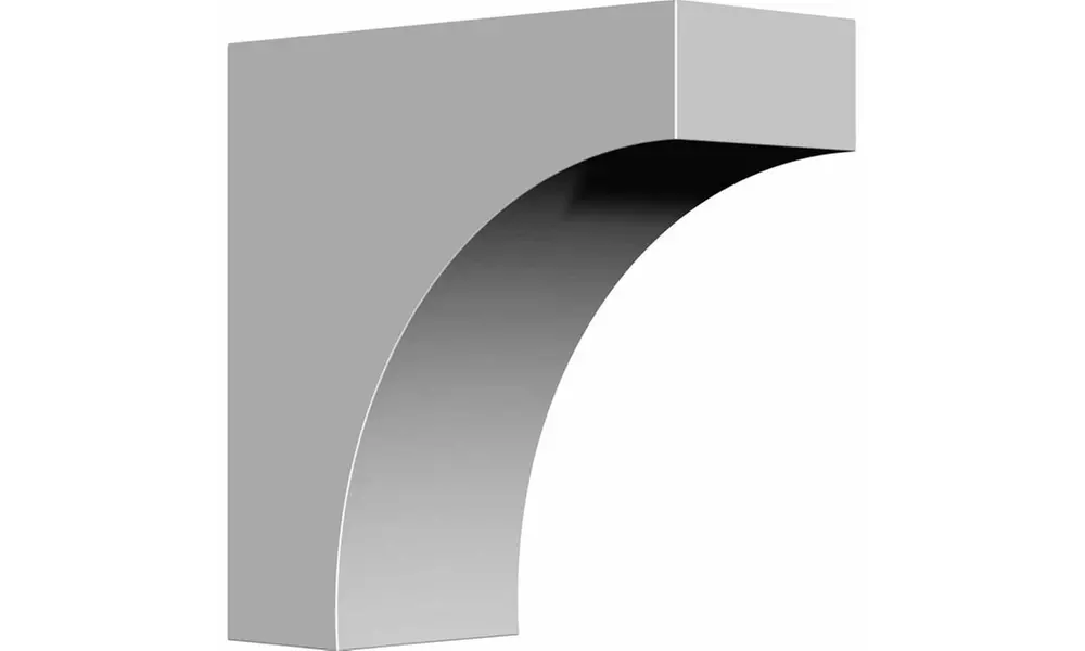 Ekena Millwork BKT03X07X09ST 3 in. W x 7.25 in. D x 9 in. - Primary Image