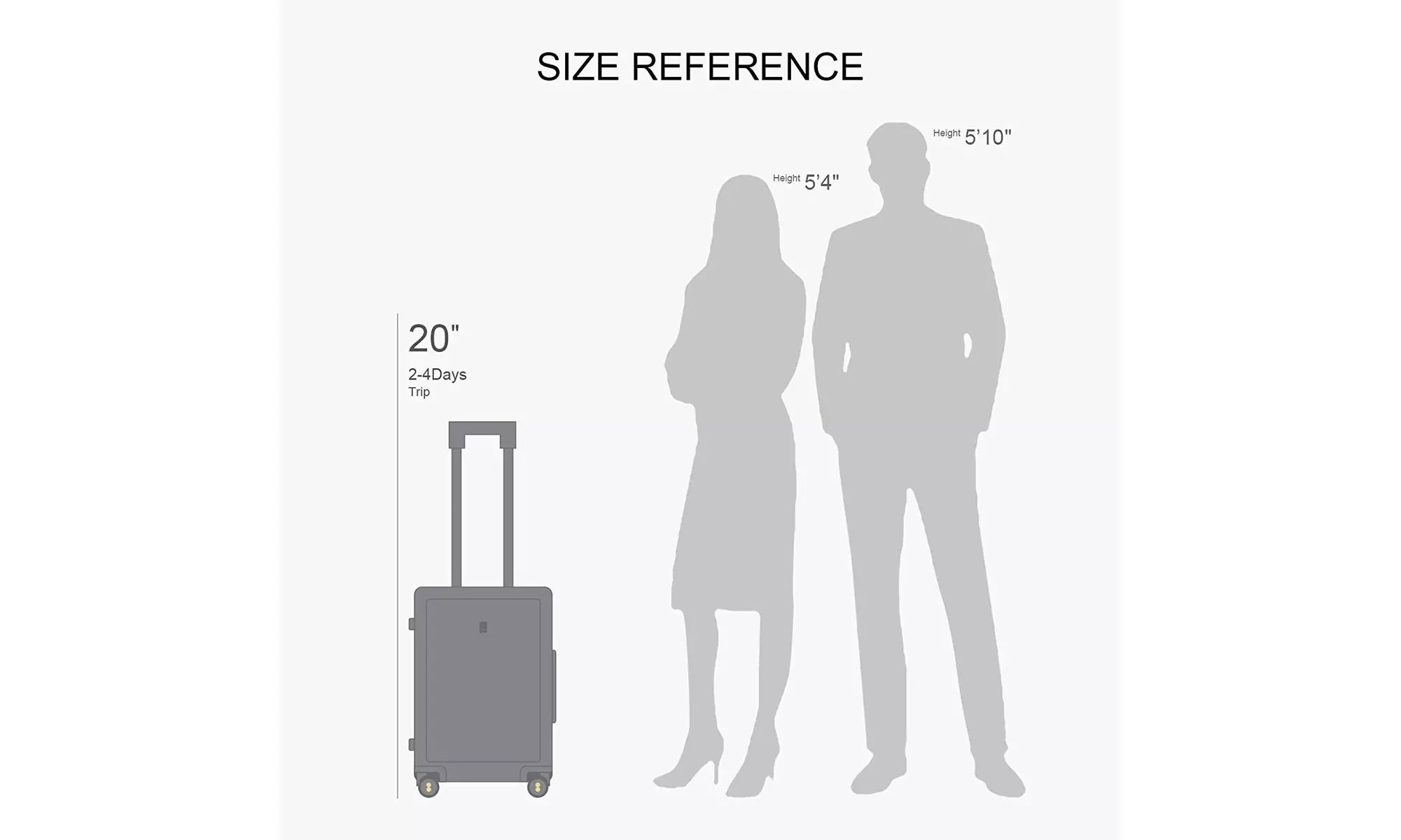 LEVEL8 Carry on Luggage , Carry on Suitcases with Wheels - Second Medium