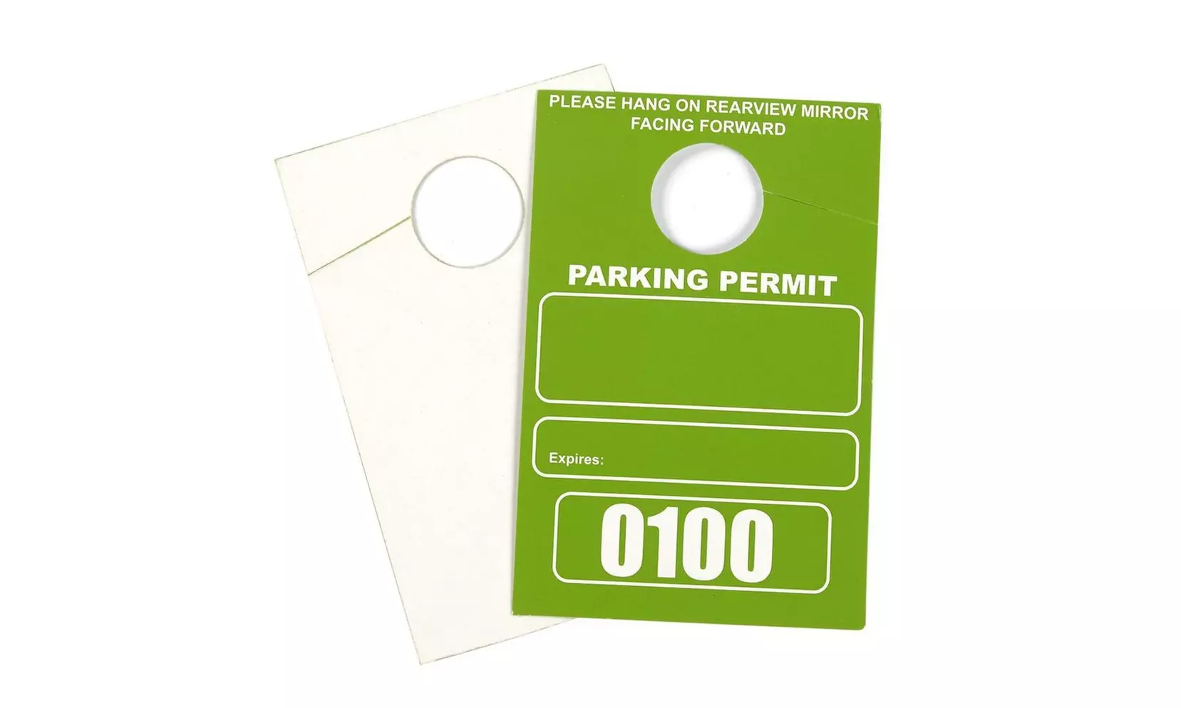 Juvale100-Pack Parking Permit Pass Numbered Hang Tags For Car Parking Management - Second Medium