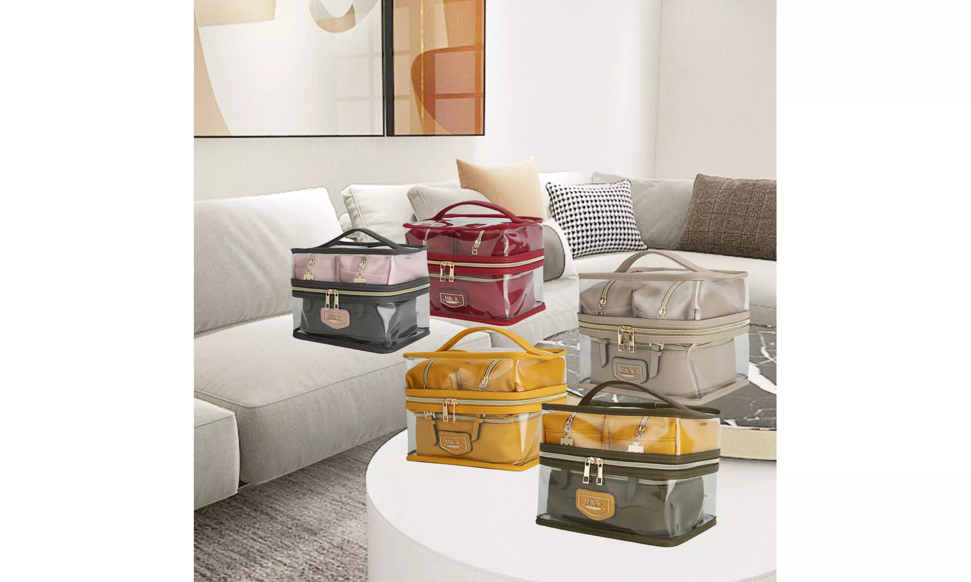 MKF Collection Emma Vegan Leather Women's Cosmetic Case Sets by Mia K - Primary Image