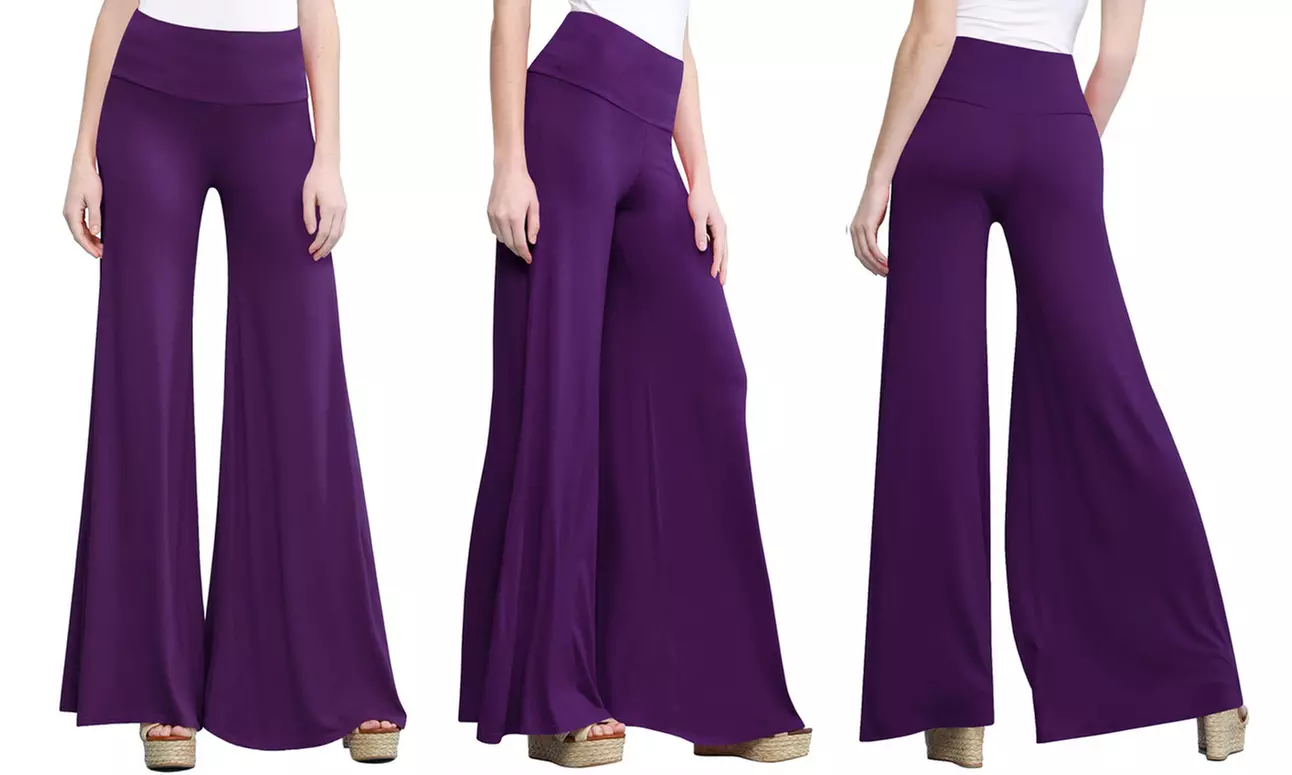 Made by Johnny Women's Casual Comfy Wide Leg Palazzo Pants