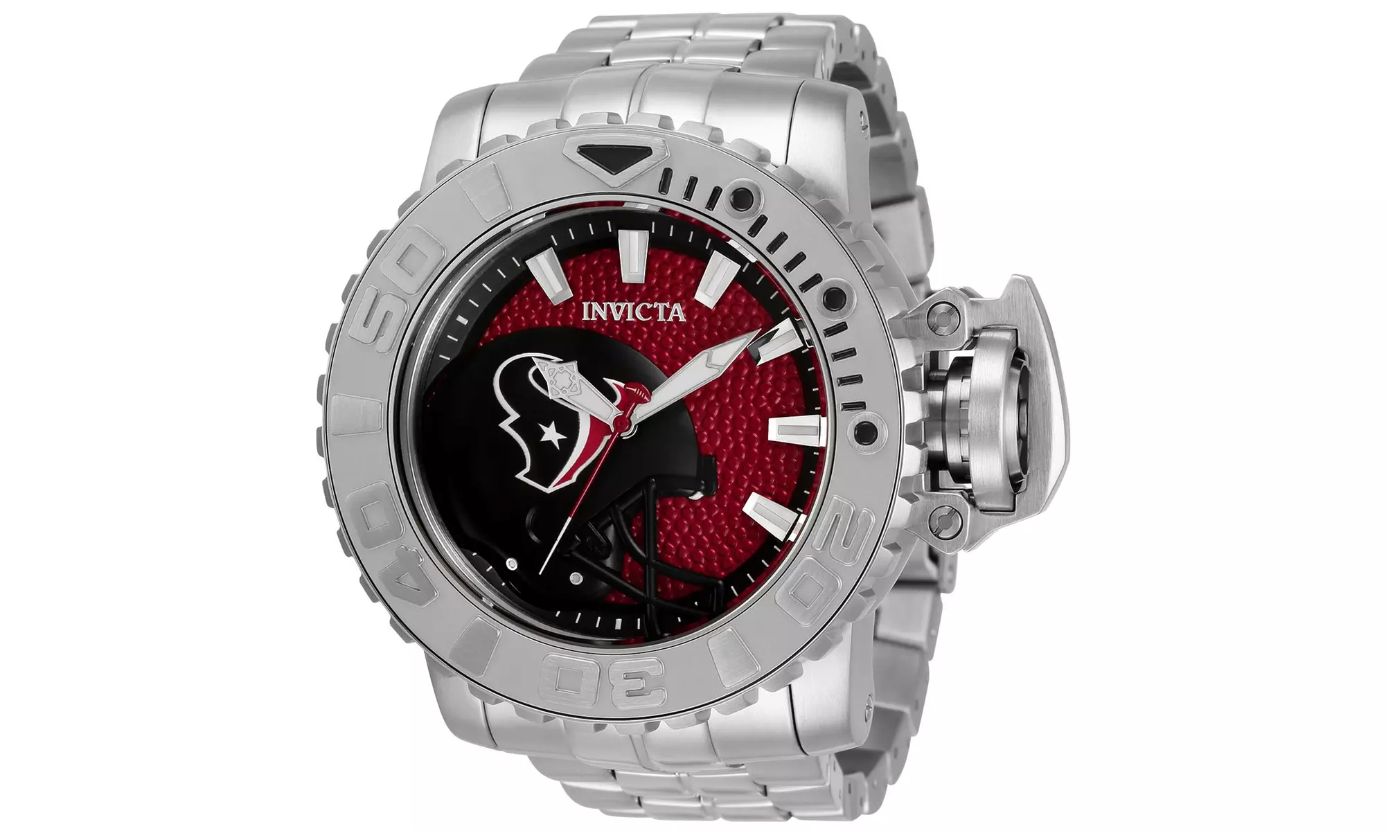 Invicta Men's 33008 NFL Houston Texans Automatic 3 Hand Red Dial Watch - Primary Image