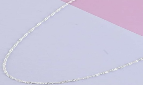 1MM 925 Sterling Silver Italian Diamond Cut Singapore Chain Necklace 16 -30 16 Silver Sterling Silver