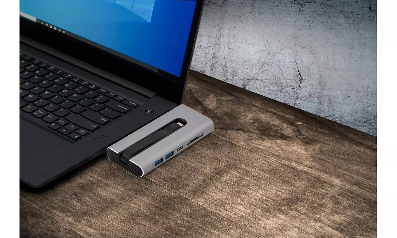 VisionTek USB-C Portable Hub VT300 4K HDMI Ethernet Power Passthrough  - Second Medium