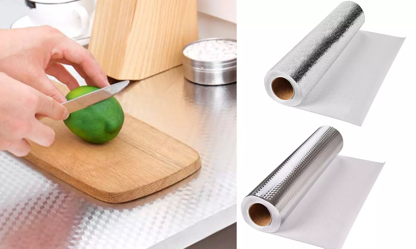 Kitchen Aluminum Foil Backsplash Sticker Dust Oil Proof Waterproof Wallpaper - Primary Image