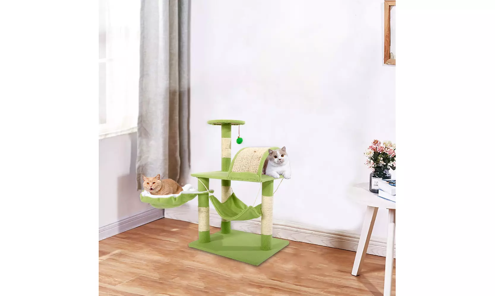 Cat Tree has Scratching Toy with a Ball Activity Centre Cat Tower - Primary Image