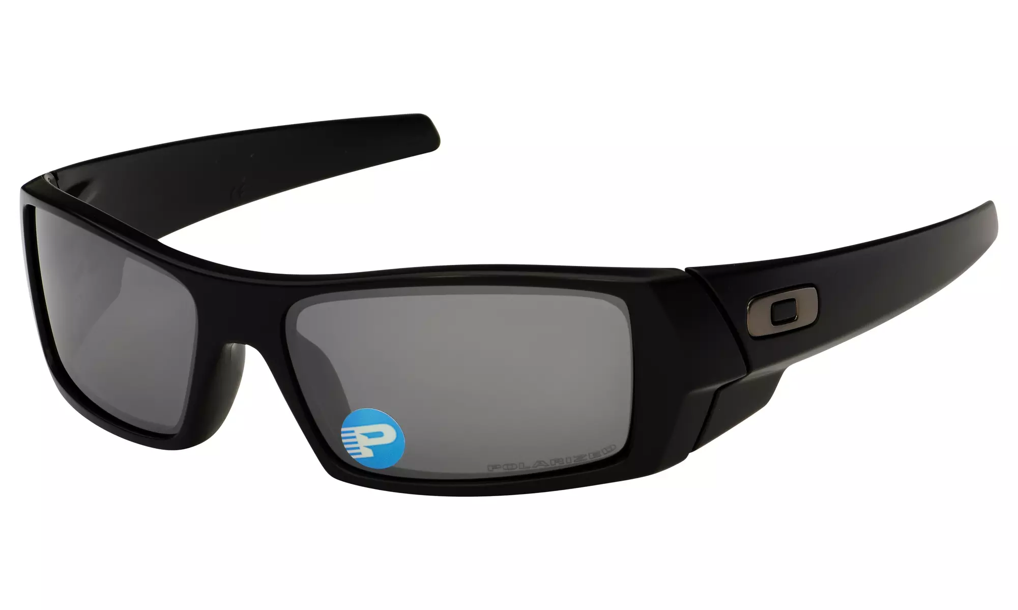 Oakley Gascan Sunglasses 12-856 Matte Black Frame Black Iridium Polarized Lens - Primary Image