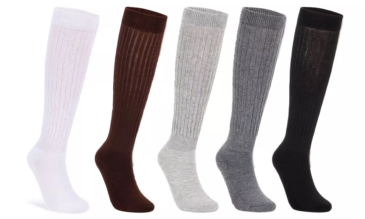 Extra Long Cotton Scrunch Boot Slouch Socks - Primary Image
