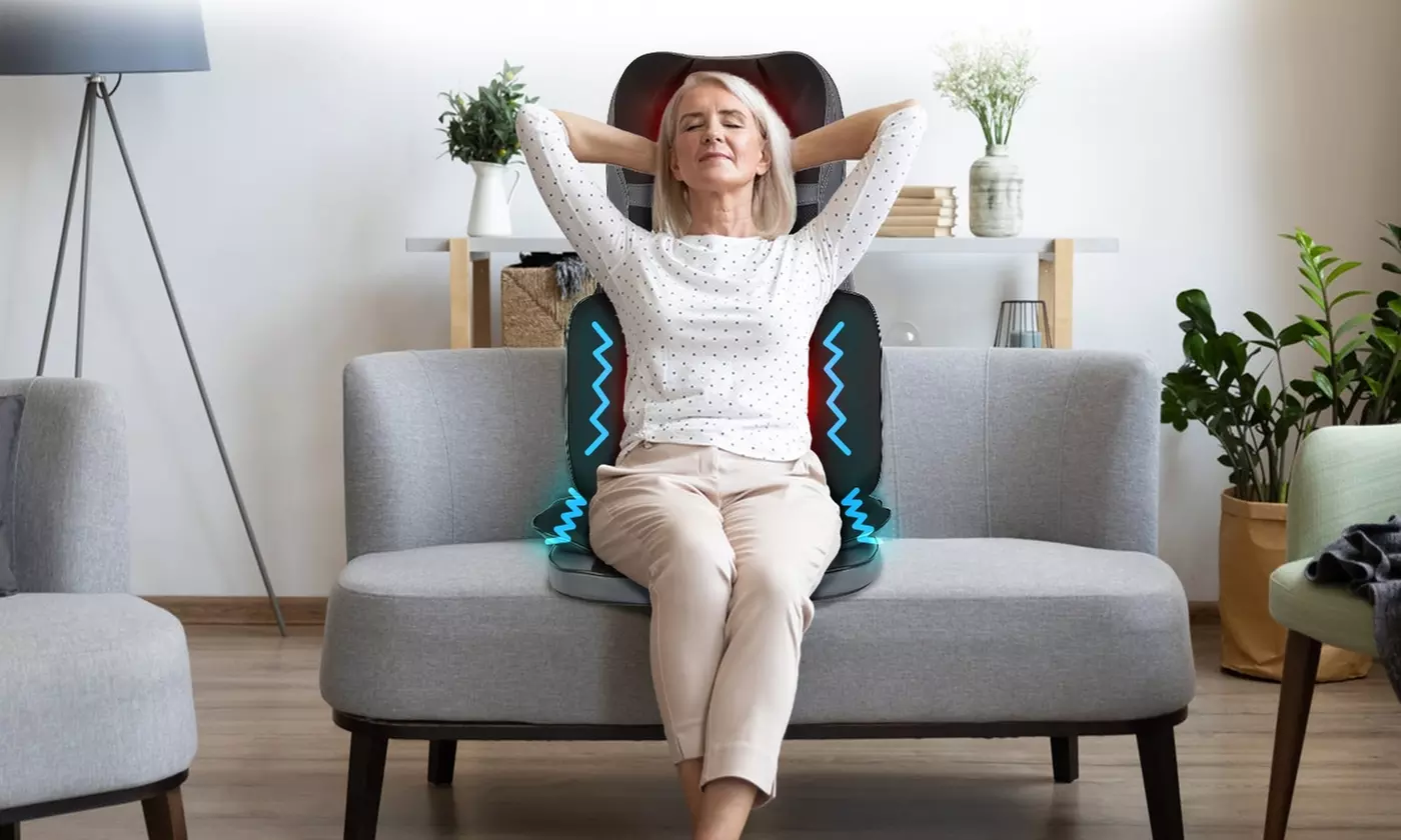 iMounTEK Shiatsu Neck Back Massager Seat Cushion 3D Kneading Massage Chair 