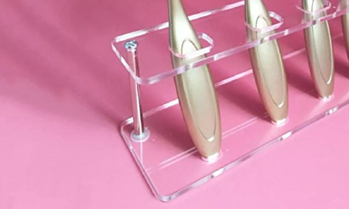 10 Pcs Acrylic Make Up Brush Holder and Organizer - Second Medium