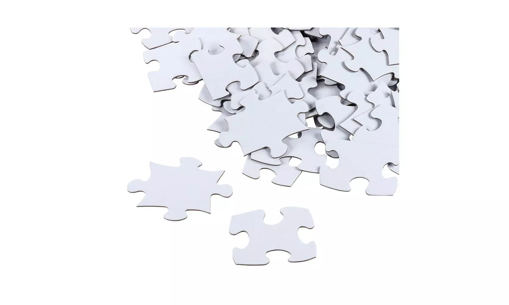 100PCS Blank Puzzle White Jigsaw Puzzles for Wedding Guest Book, DIY, Crafts - Primary Image