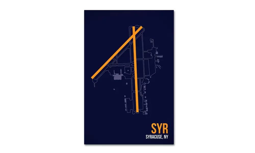 08 Left 'SYR Airport Layout' Canvas Art - Primary Image