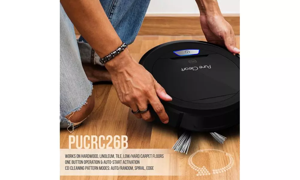 Automatic Robot Vacuum Cleaner w/ 2 Detachable Brushes, Washable Dust Filter  - Second Medium