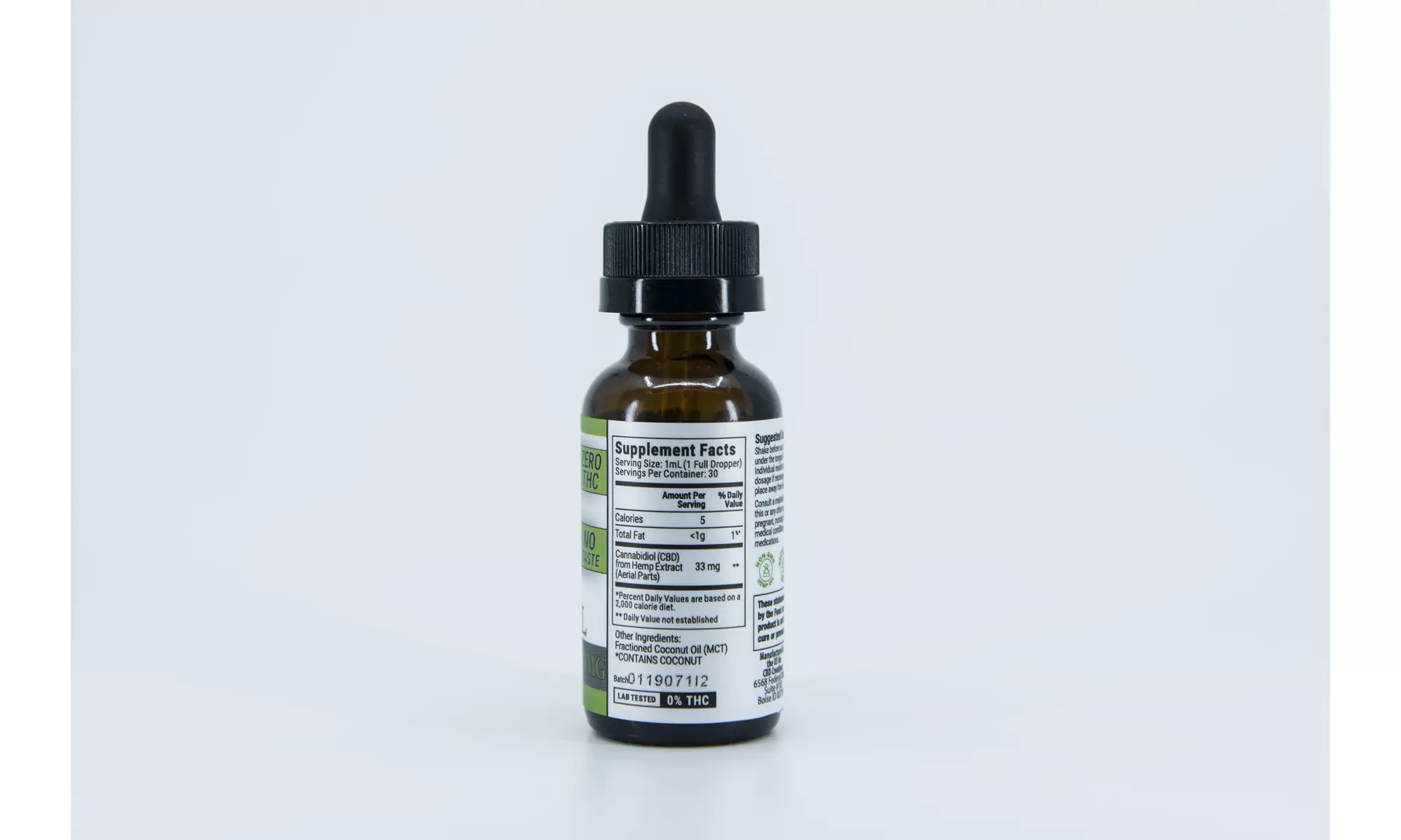 CBD Hemp Oil Tincture with Coconut Oil from CBD Creations 1000mg (2-Pack)  - Second Medium