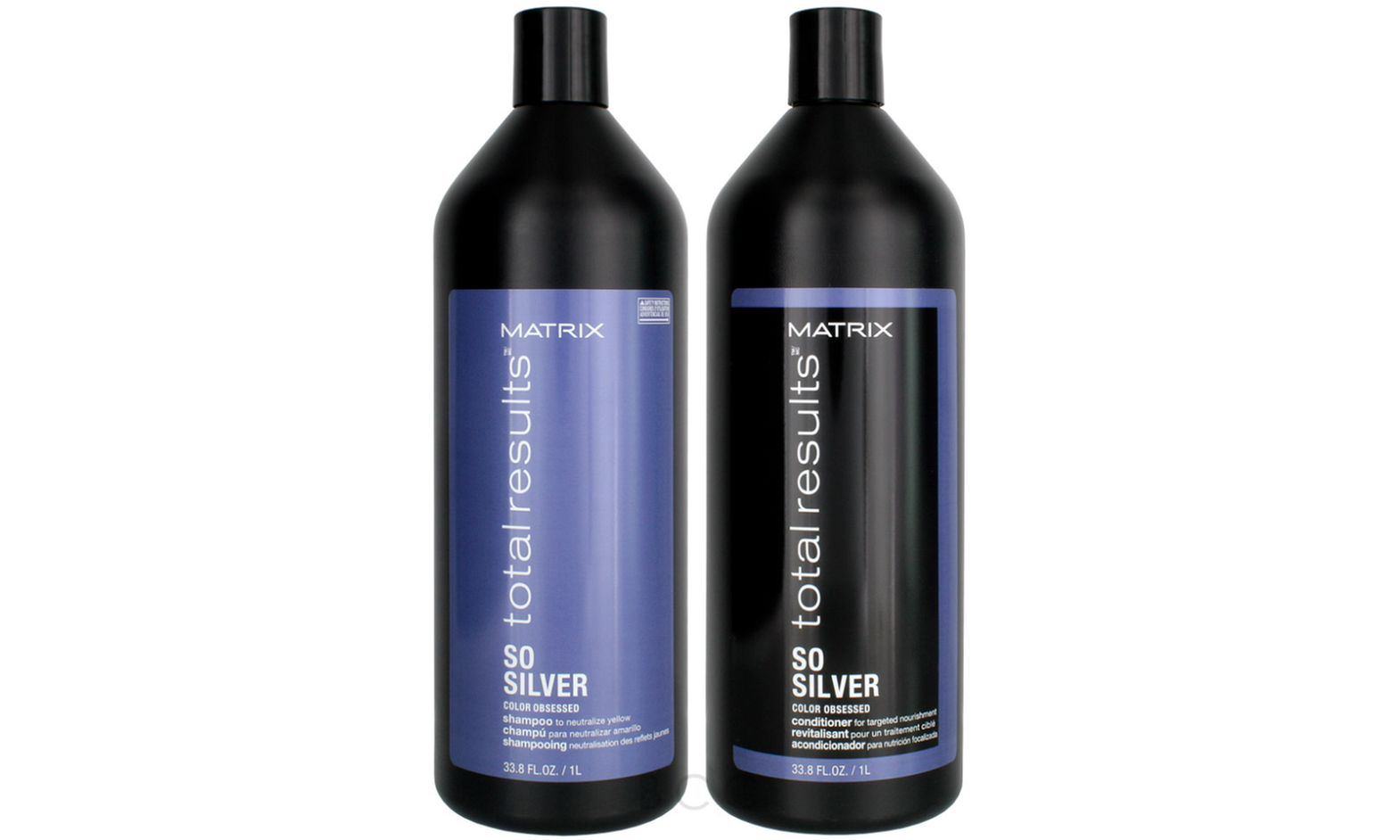 Matrix Total Results So Silver Color Shampoo & Conditioner Set 33.8 oz Duo; Ideal for Blonde and Silver Hair Maintenance - Primary Image