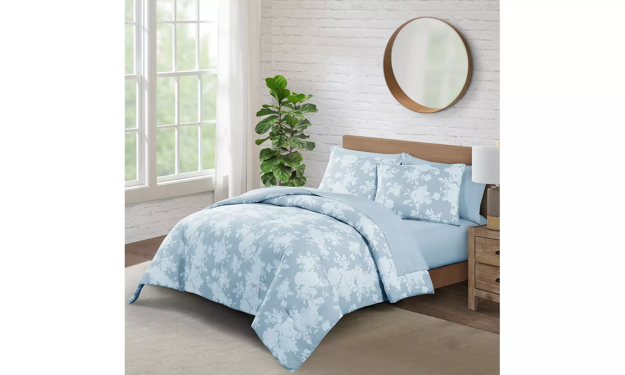 WellBeing by Sunham Luxurious Blend 3Pc Comforter Set - Primary Image