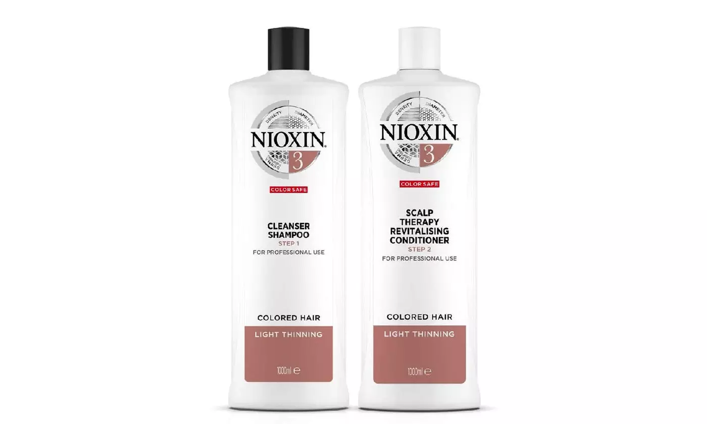 Nioxin System 3 Cleanser Shampoo and Scalp Therapy Conditioner 33.8 Fl. Oz. Set