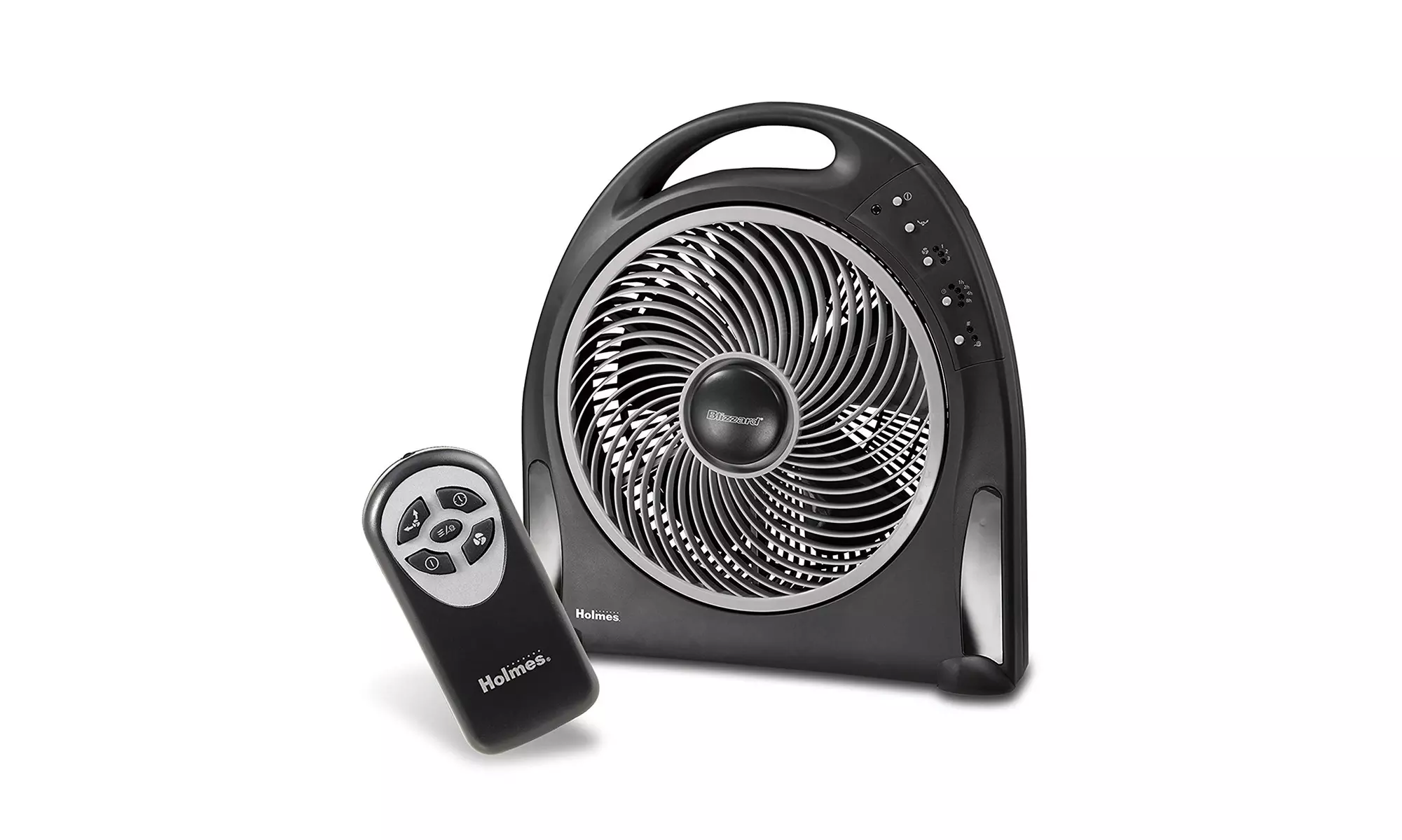 Holmes 12-Inch Fan Blizzard Rotating Fan with Remote Control, Black  - Primary Image