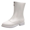 Image 2: Women's Ankle Bare Zip Boots Round Toe
