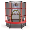 Image 11: Costway Youth Jumping Round Trampoline 55'' Exercise W/ Safety Pad Enclosure