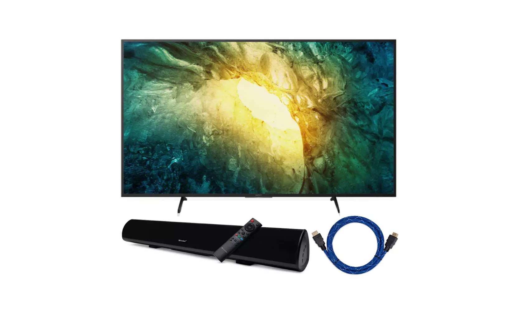 Sony KD55X750H 55-inch 4K UHD Smart LED TV with HDR and Wireless Soundbar Bundle - Primary Image