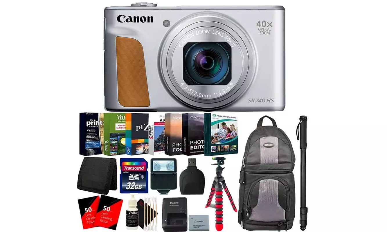 Canon PowerShot SX740 HS 20.3MP Digital Camera 4K Video Silver - 3 Options - Primary Image
