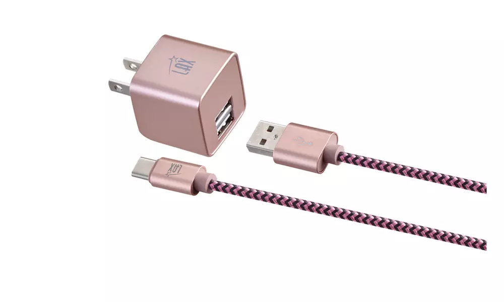 LAX Dual USB Fast Wall Charger with 6-Ft Charging Cable (1, 2 or 3-Pack) - Primary Image