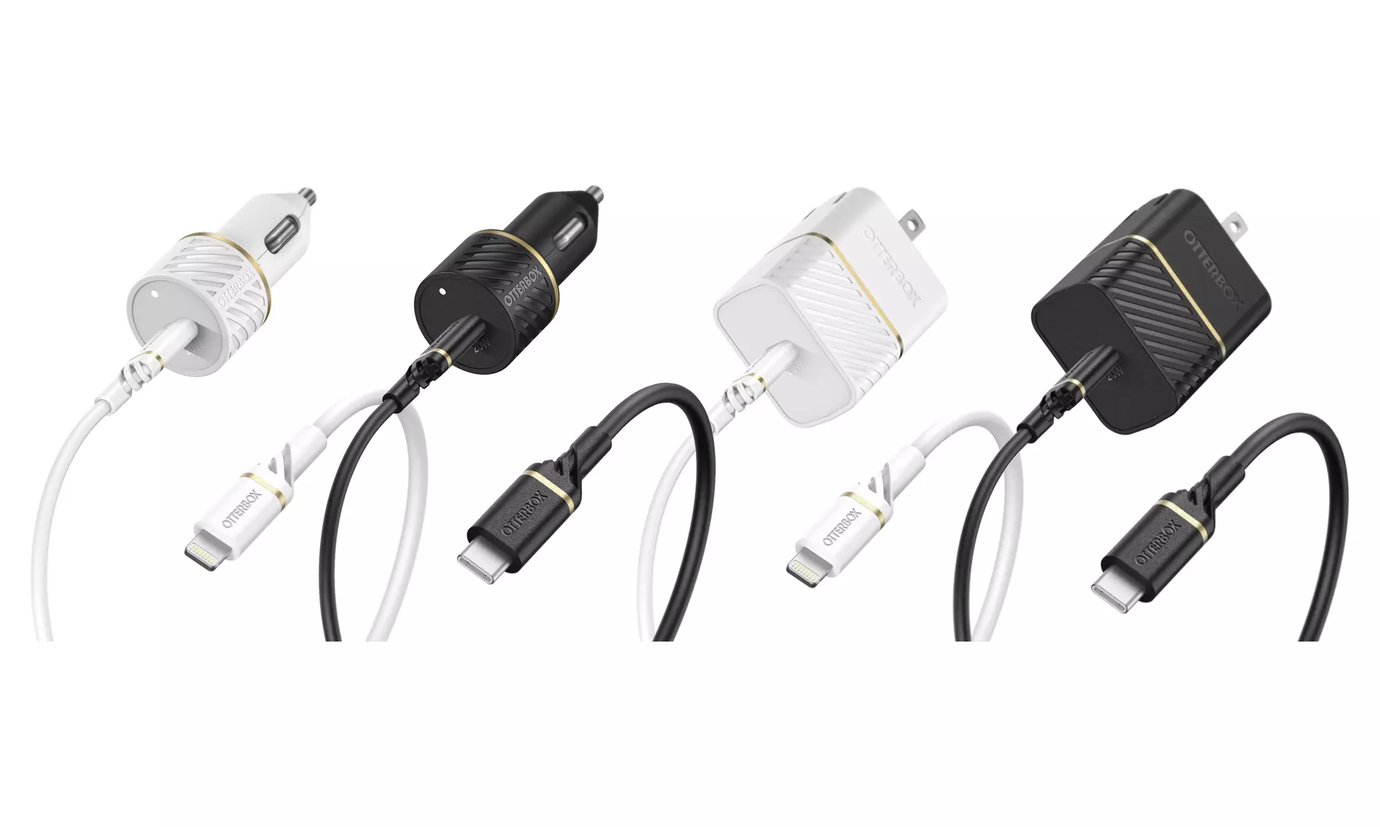 OtterBox Fast Charge USB-C to USB-C, Lightning to USB-C Charging Kit Wall / Car - Primary Image