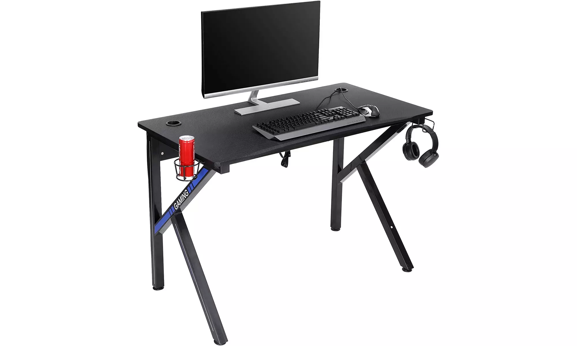 ZENY Gaming Desk with Carbon Fiber Surface, Computer Desk, PC Gaming Workstation - Primary Image