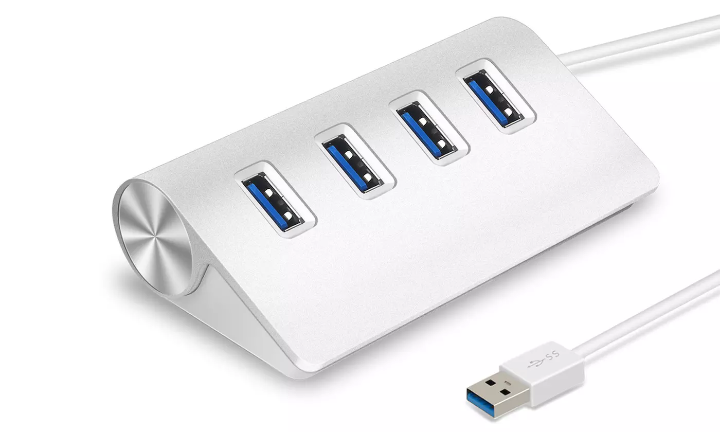 iMounTEK 4-Port USB 3.0 Hub 5Gbps Expansion Hub USB Hub Splitter USB Adapter - Primary Image