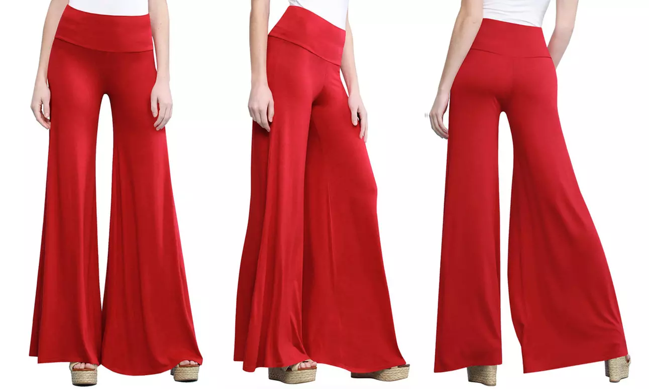 Made by Johnny Women's Casual Comfy Wide Leg Palazzo Pants