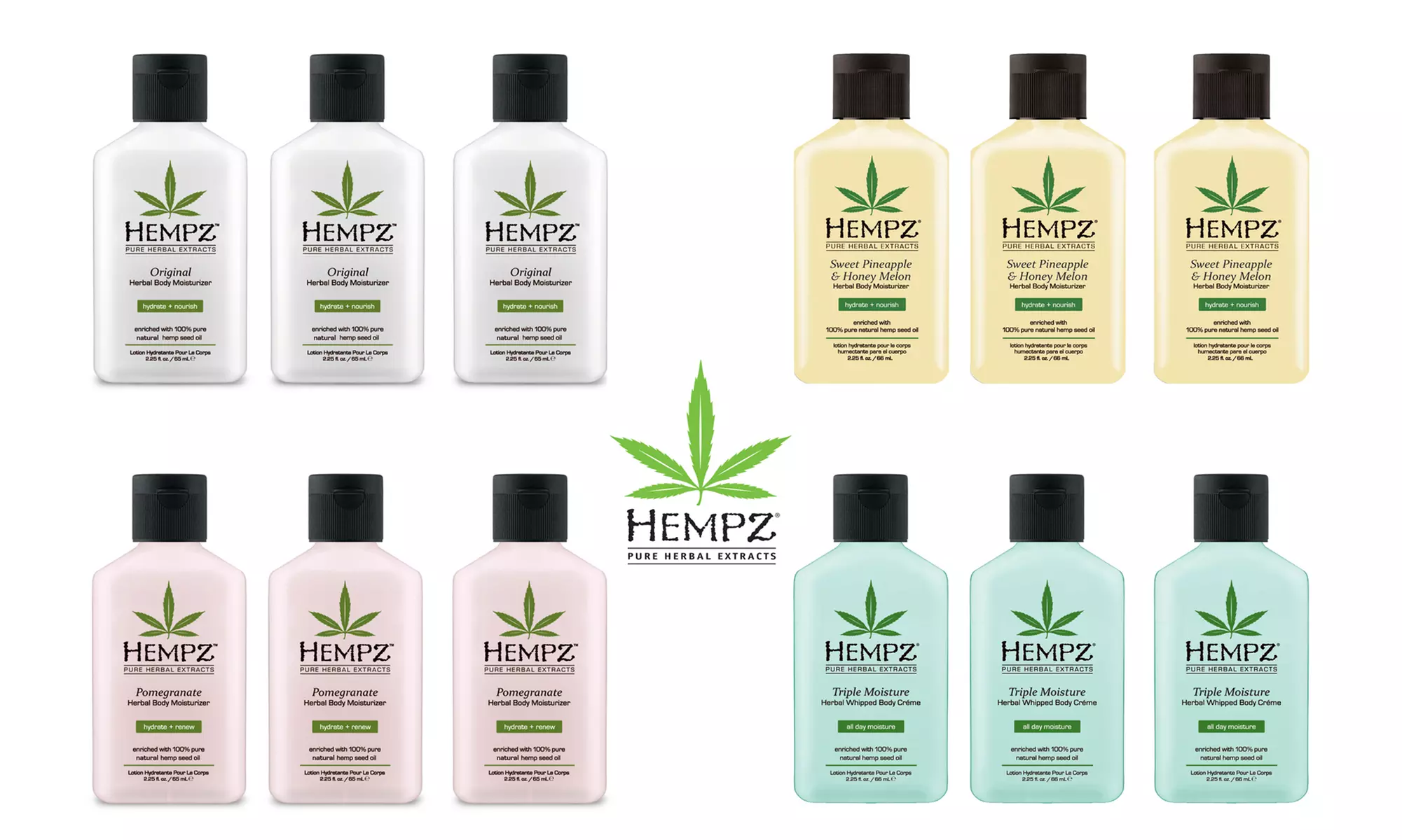 Hempz Herbal Body Moisturizer Mini 2.25oz (3 Pack) - Primary Image